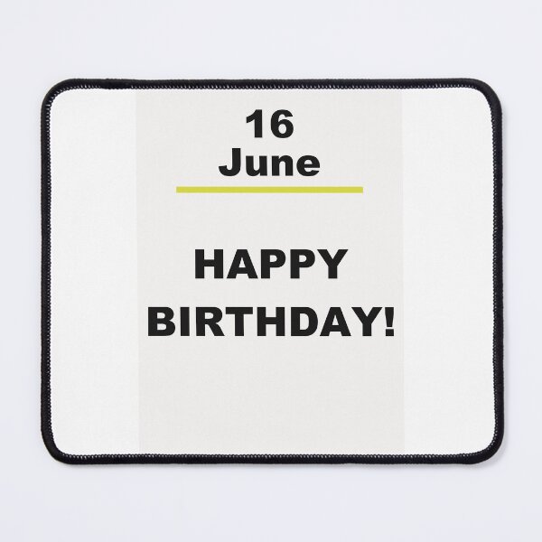 Item preview, Minimalist Happy Birthday Design — June 16 designed and sold by ariksworld.