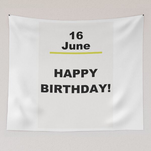 Item preview, Minimalist Happy Birthday Design — June 16 designed and sold by ariksworld.