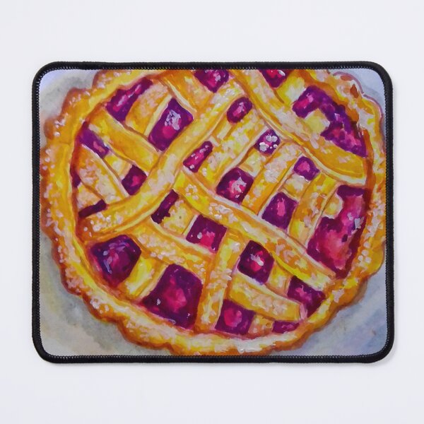 Item preview, Raspberry Vegan Pie Dessert Realistic Watercolor Food Painting  designed and sold by happiartworks .