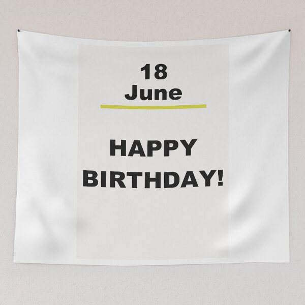 Item preview, Minimalist Happy Birthday Design — June 18 designed and sold by ariksworld.