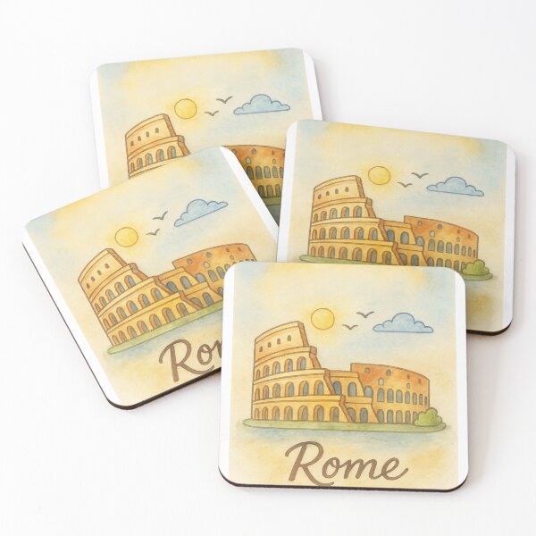 Item preview, Hand-Drawn Dreamy Rome Illustration designed and sold by MIArt Studio.