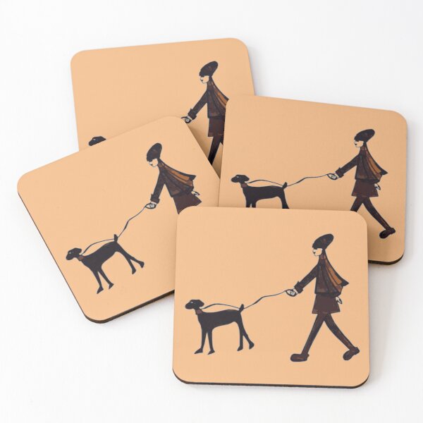 Item preview, Chill Girl Walking Her Dog designed and sold by GirlWalksDog.