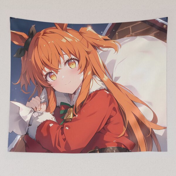 Item preview, Mayano Top Gun Christmas Santa Claus Uma Musume Pretty Derby Winter Night Snow Town Anime Girl designed and sold by HumbertoValveno.