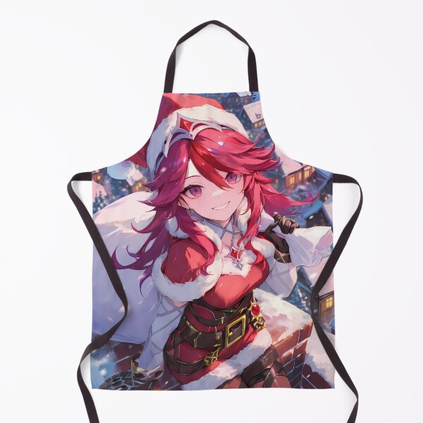 Item preview, Mystic Rosaria Genshin Impact Christmas Anime Girl Winter Snowy Rooftop designed and sold by HumbertoValveno.