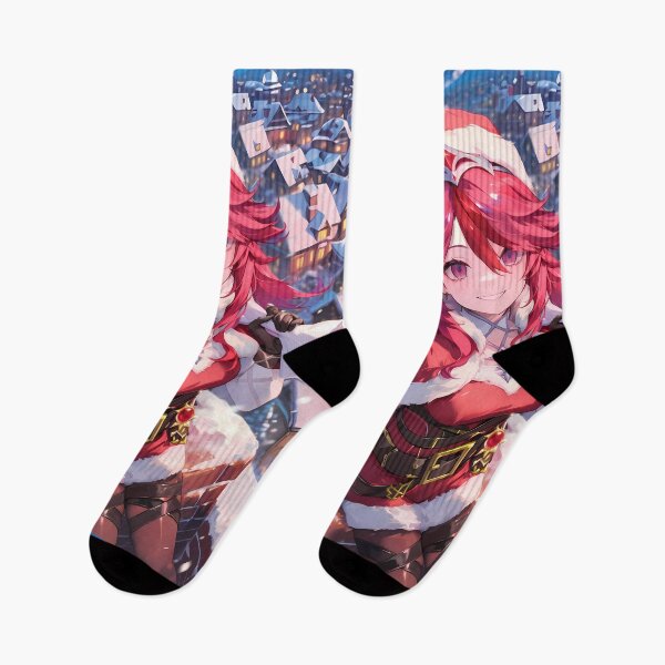 Item preview, Mystic Rosaria Genshin Impact Christmas Anime Girl Winter Snowy Rooftop designed and sold by HumbertoValveno.