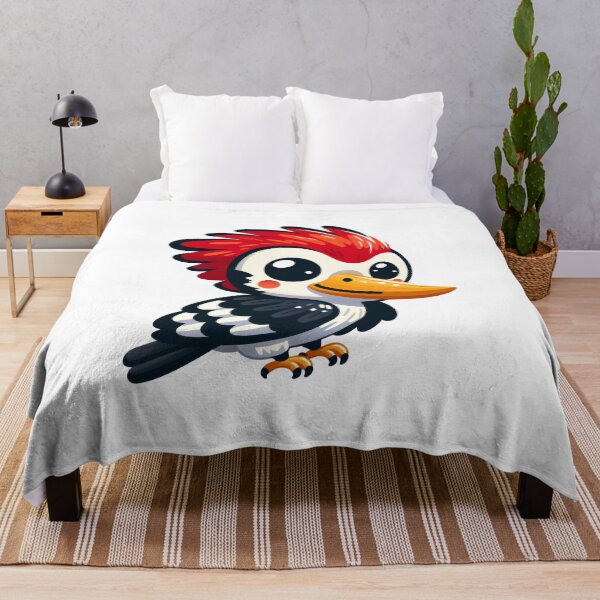 Item preview, Cute Kawaii Woodpecker Cartoon Sticker Design designed and sold by LunaPixelStudio.