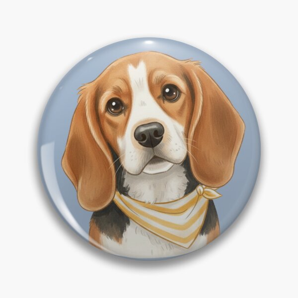 Item preview, Beagle With Bandana – Curious & Friendly Dog Illustration designed and sold by kimbo1106.