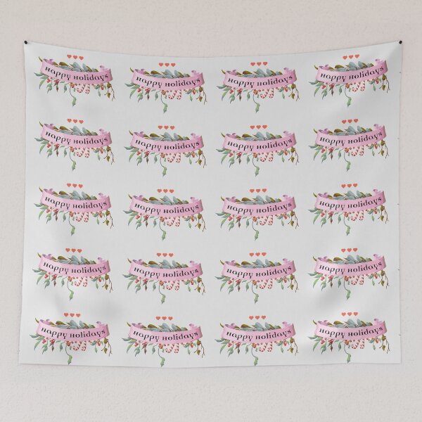Item preview, Happy Holidays Celebration with Candy Canes and Fruits designed and sold by cremedecolor.