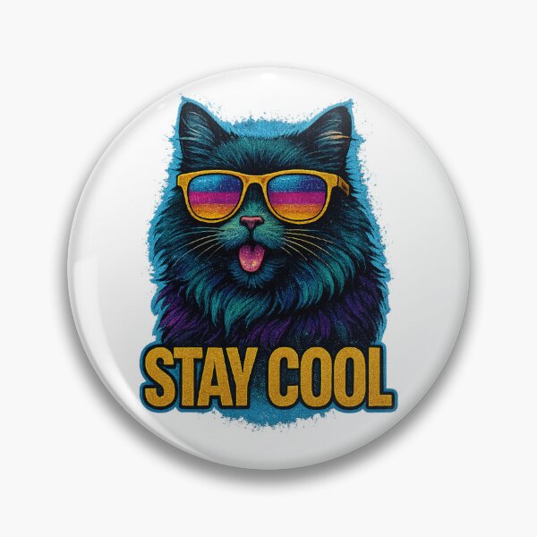 Item preview, Stay Cool – Retro Cat Design designed and sold by © Zenscape Studio 2025.