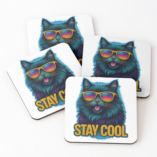 Item preview, Stay Cool – Retro Cat Design designed and sold by © Zenscape Studio 2025.