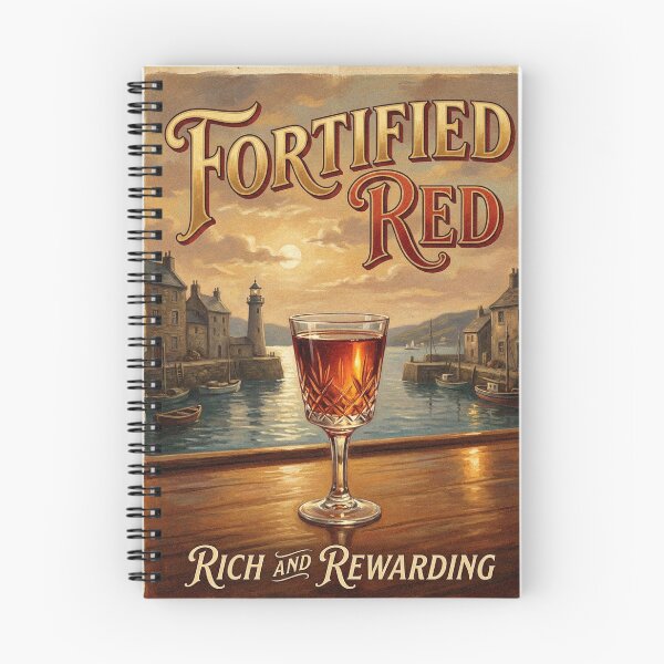 Item preview, FORTIFIED RED RICH AND REWARDING Vintage 1950s Candlelit Wine Poster designed and sold by Cozy-Old-Pub.