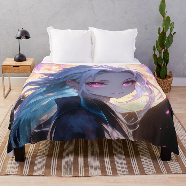 Item preview, Daki Demon Slayer Anime Girl Wisteria Moon Blossom Elegance Sakura Glow designed and sold by HumbertoValveno.
