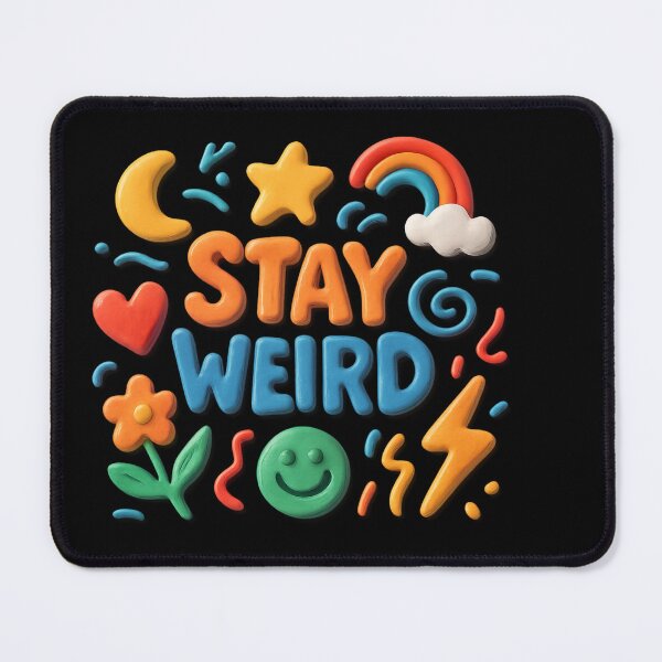 Item preview, Stay Weird - Playful 3D Doodle Typography designed and sold by MKreative Studio.