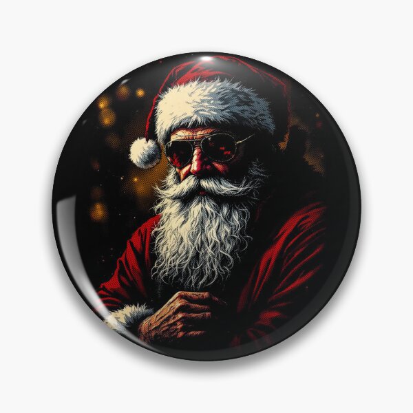 Item preview, Golden Glow Santa, designed for black fabrics designed and sold by SteadyRolling.