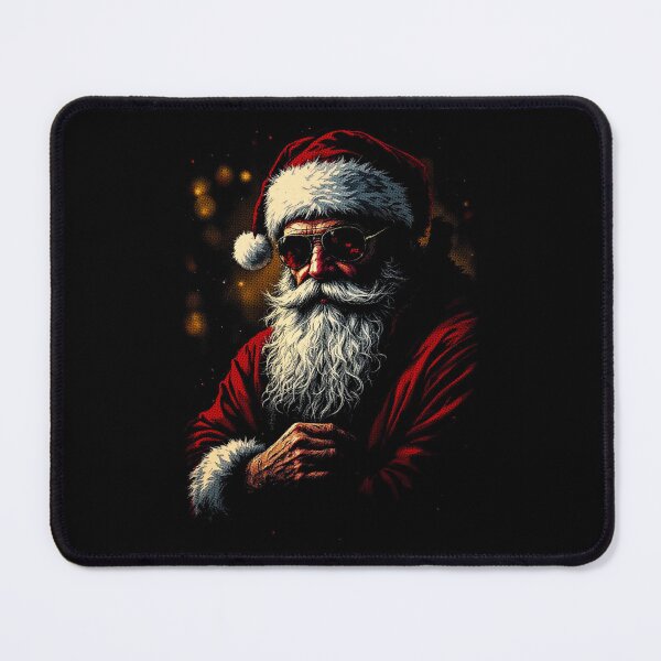 Item preview, Golden Glow Santa, designed for black fabrics designed and sold by SteadyRolling.