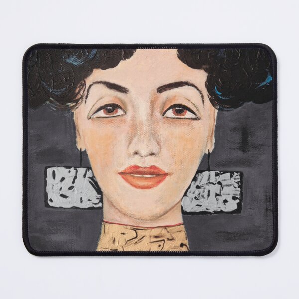Item preview, Portrait of woman with gold and silver  jewelry  designed and sold by MaPerle.