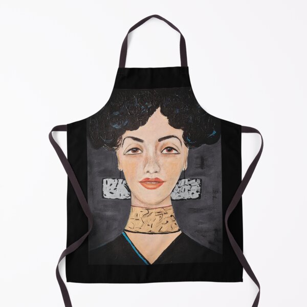 Item preview, Portrait of woman with gold and silver  jewelry  designed and sold by MaPerle.
