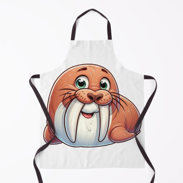 Item preview, Cute Kawaii Walrus Cartoon Sticker Design designed and sold by LunaPixelStudio.