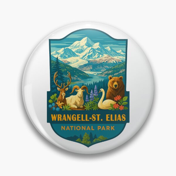 Item preview, Wrangell–St. Elias Alaska Mountain Sticker designed and sold by Ismeal Von.