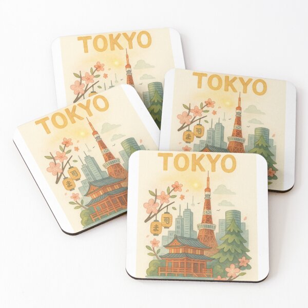 Artikelvorschau, Handgezeichnete, verträumte Tokio-Illustration entworfen und verkauft von MIArt Studio.
