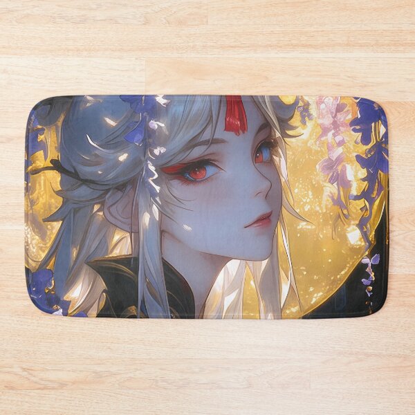 Item preview, Ningguang Genshin Impact Anime Wisteria Moonlight Elegant Gold Fantasy Serenity designed and sold by HumbertoValveno.