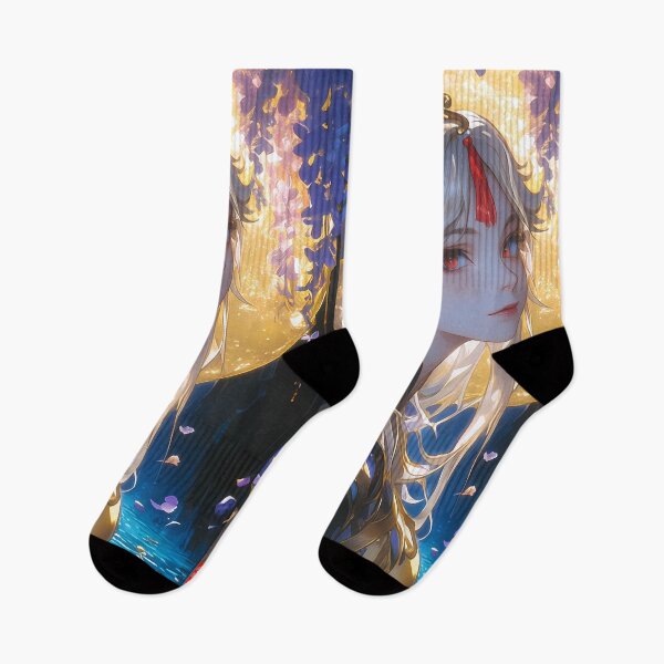 Item preview, Ningguang Genshin Impact Anime Wisteria Moonlight Elegant Gold Fantasy Serenity designed and sold by HumbertoValveno.