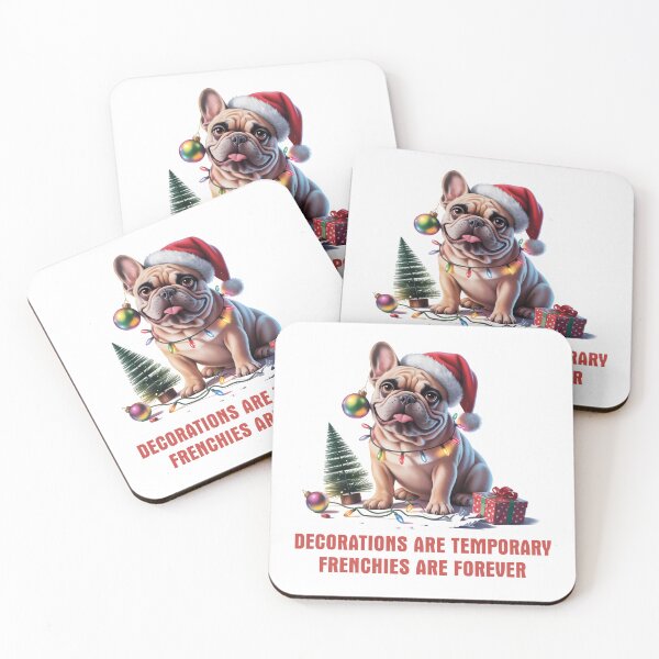 Item preview, Decorations Are Temporary Frenchies Are Forever Funny French Bulldog Christmas Gift designed and sold by Slaw-Creation.