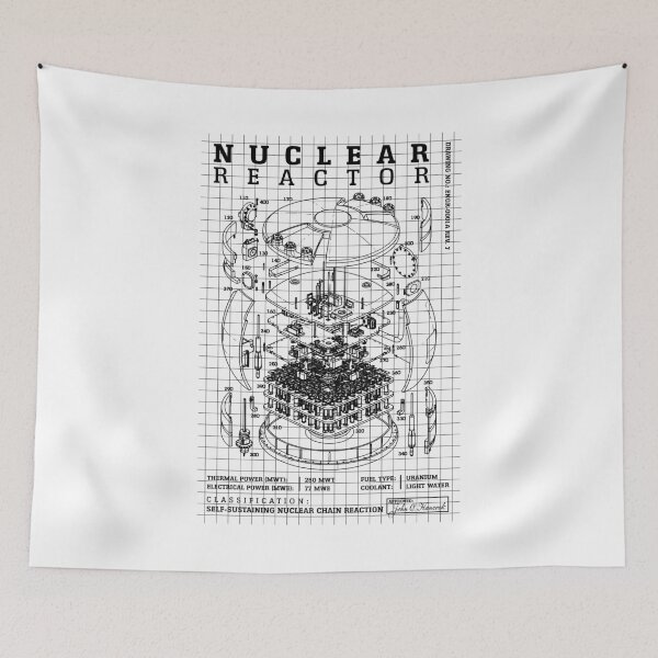 Item preview, Nuclear Reactor Core Fission Power Physics Energy Diagram designed and sold by GrandeDuc.