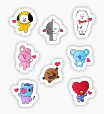 bt21 cooky stickers redbubble