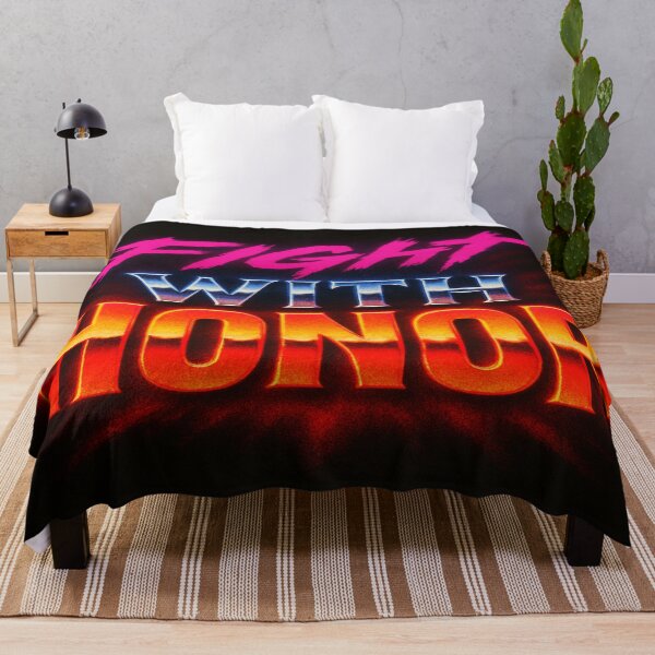 Item preview, Fight With Honor – Bold Motivational Typography Design in Fiery Colors for Martial Arts & Warriors designed and sold by Bright Nest Studio.