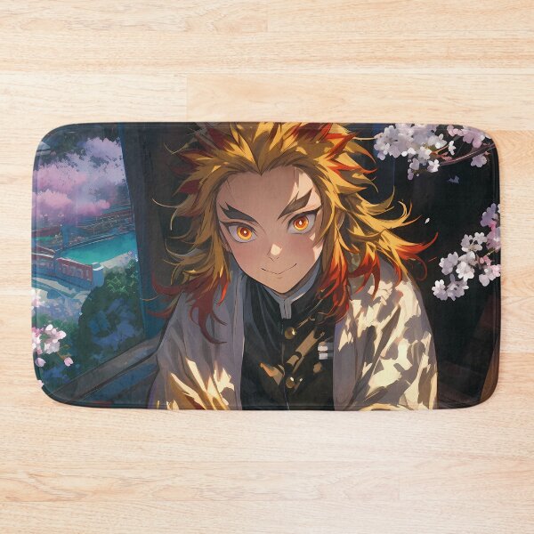 Item preview, Demon Kyojuro Rengoku Cherry Blossom Japan Warm Anime Flame Mood Blossom designed and sold by HumbertoValveno.