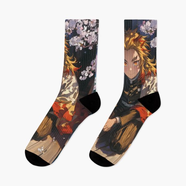 Item preview, Demon Kyojuro Rengoku Cherry Blossom Japan Warm Anime Flame Mood Blossom designed and sold by HumbertoValveno.