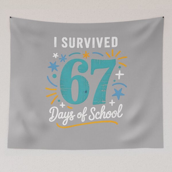 Item preview, I Survived 67 Days of School Six Seven Teacher designed and sold by ArleneRowe.