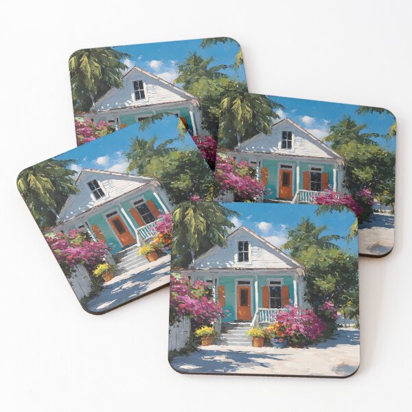 Item preview, Key West Tropical Path with Lush Foliage and Ocean View designed and sold by daila70.