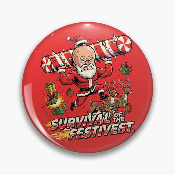 Item preview, Fitness Santa "Survival Of The Festivest" | Gym Workout Christmas Humor designed and sold by AOG-DESIGNS.