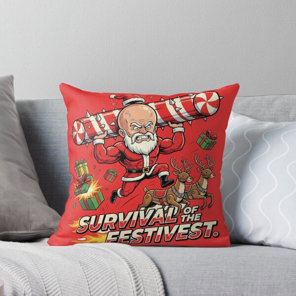 Item preview, Fitness Santa "Survival Of The Festivest" | Gym Workout Christmas Humor designed and sold by AOG-DESIGNS.