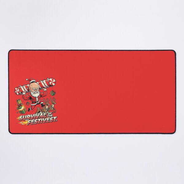 Item preview, Fitness Santa "Survival Of The Festivest" | Gym Workout Christmas Humor designed and sold by AOG-DESIGNS.