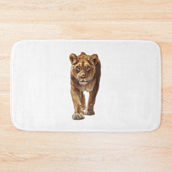 Item preview, Fierce Lioness Full Body Illustration Walking Towards Viewer for Strong Animal Themes designed and sold by MKDSN.