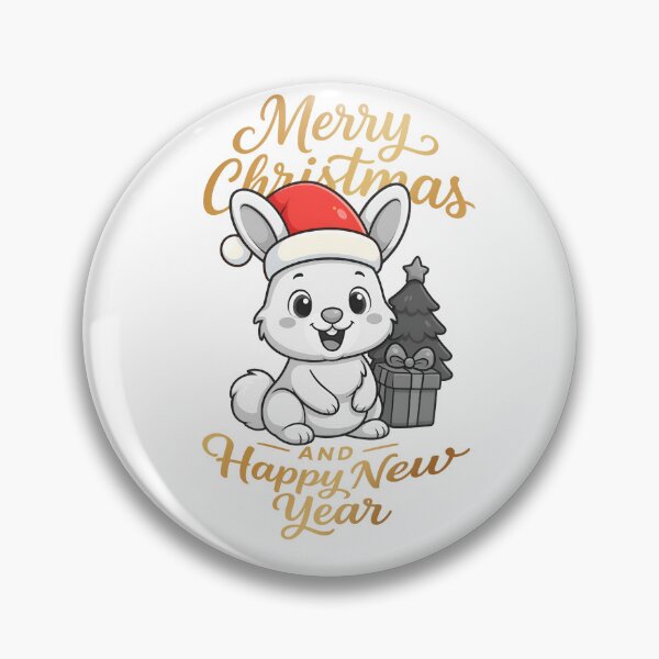 Item preview, gold bunny merry christmas cute animal illustration designed and sold by sabartgunpla.