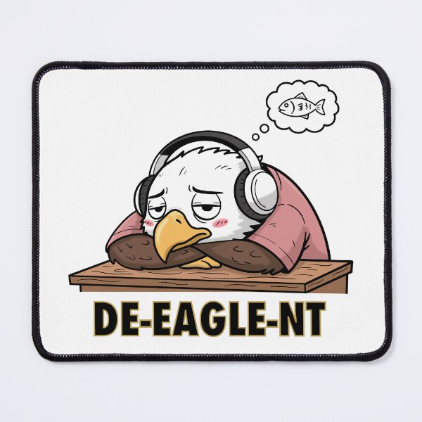 Item preview, Lazy Depressed Eagle Listening to Music – Funny Eagle Mood Cartoon designed and sold by holywarter.