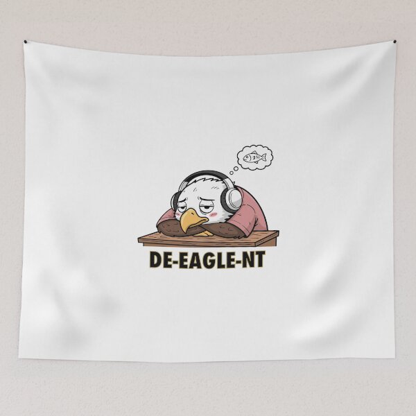 Item preview, Lazy Depressed Eagle Listening to Music – Funny Eagle Mood Cartoon designed and sold by holywarter.