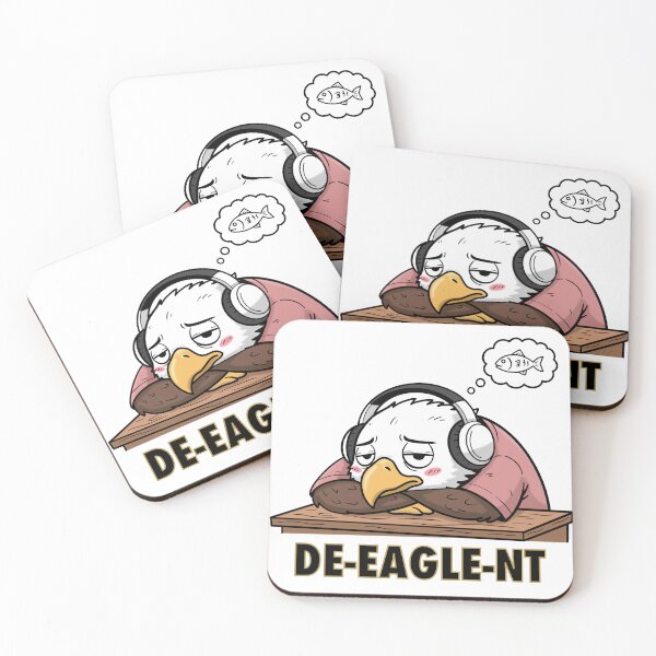 Item preview, Lazy Depressed Eagle Listening to Music – Funny Eagle Mood Cartoon designed and sold by holywarter.