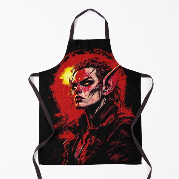 Item preview, Inferno Elf Warrior, designed for black fabrics designed and sold by SteadyRolling.