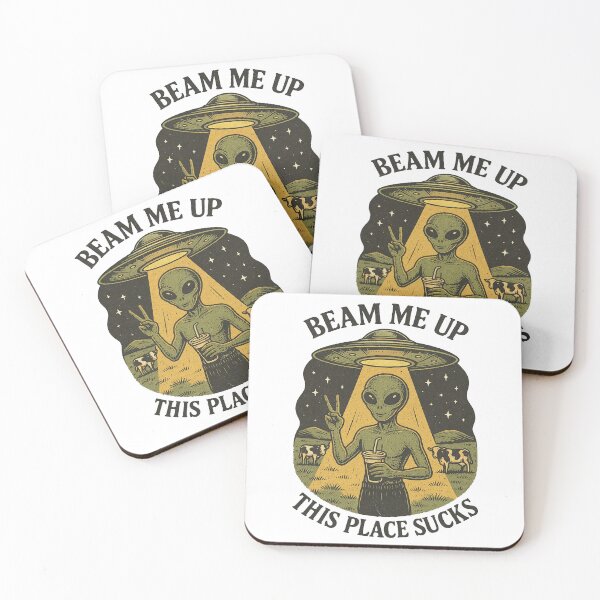 Item preview, Beam Me Up This Place Sucks Alien Beam designed and sold by LHDArtsy.