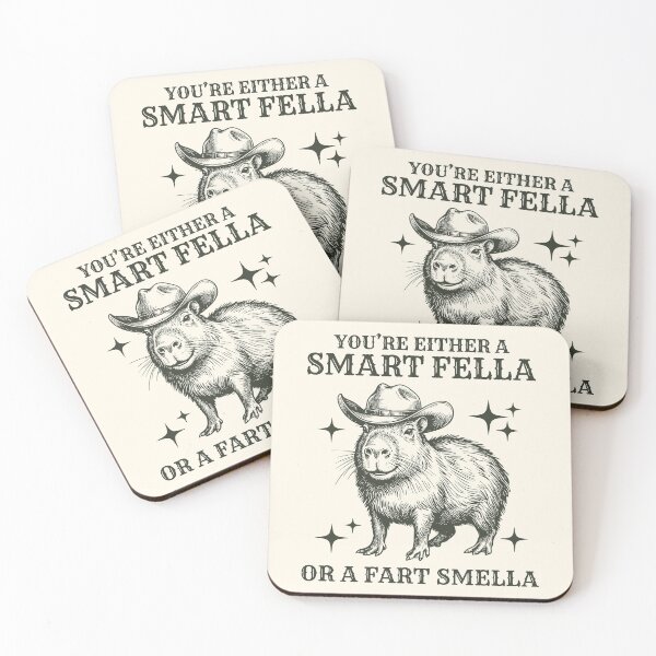 Item preview, Cowboy Capybara Smart Fella Or A Fart Smella   designed and sold by Y-Vibes.