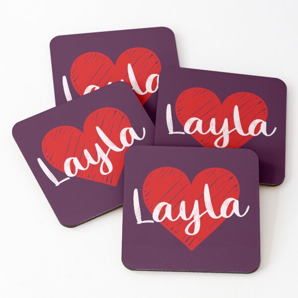 Item preview, Layla Name Red Heart  designed and sold by Jeallan Designs.
