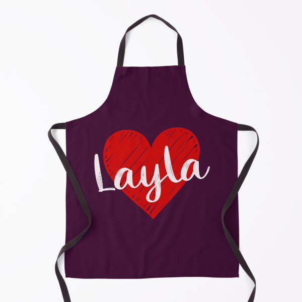 Item preview, Layla Name Red Heart designed and sold by Jeallan Designs.