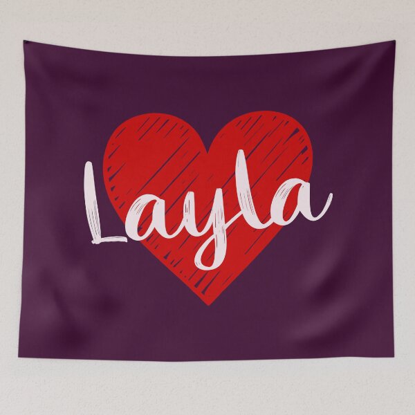 Item preview, Layla Name Red Heart  designed and sold by Jeallan Designs.