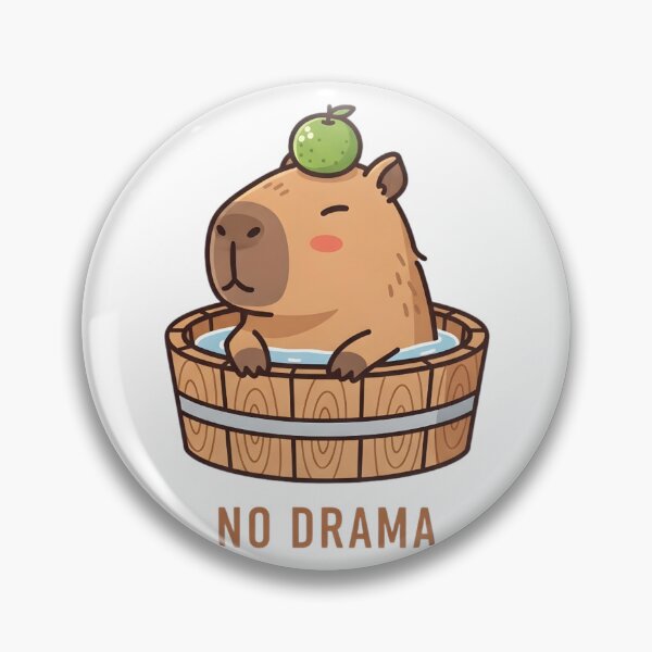 Aperçu de l'œuvre No Drama Capybara - Bain thermal relaxant au yuzu créée et vendue par LunattaStore.