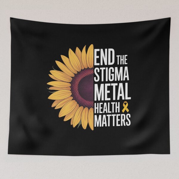 Item preview, End The Stigma Mental Health Sunflower designed and sold by RayhendersonArt.